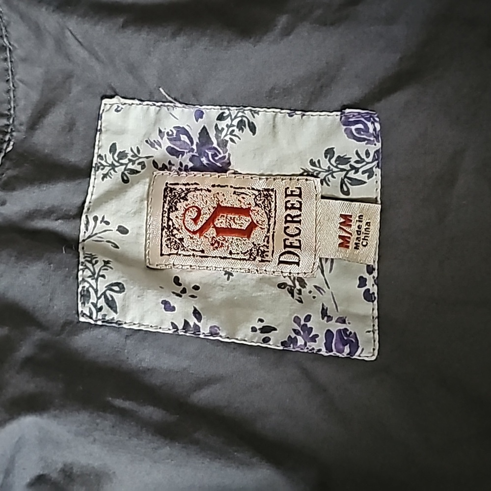 Decree Utility Zip Up Jacket Size Medium Grey - image 2